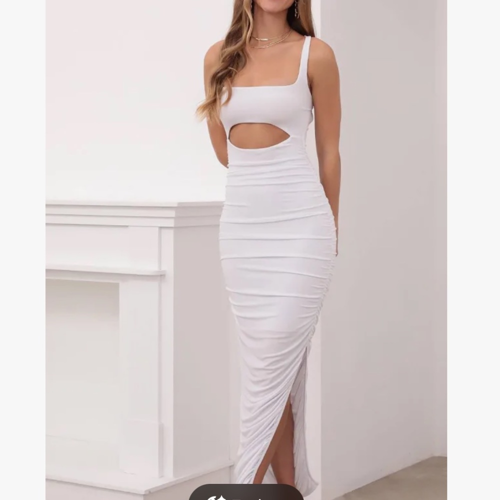 Lucy in the Sky White Ruched dress